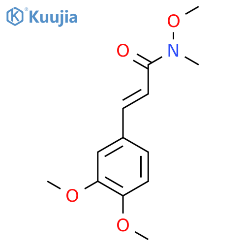 (2e)-3-(3,4-Dimethoxyphenyl)-n-methoxy-n-methylprop-2-enamide structure