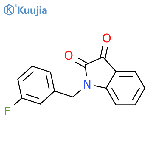 1-(3-fluorobenzyl)-1H-indole-2,3-dione structure