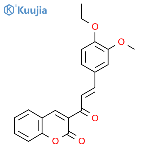 3-[(2E)-3-(4-ethoxy-3-methoxyphenyl)prop-2-enoyl]-2H-chromen-2-one structure