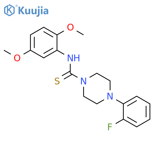N-(2,5-dimethoxyphenyl)-4-(2-fluorophenyl)piperazine-1-carbothioamide structure