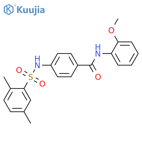 4-(2,5-dimethylbenzenesulfonamido)-N-(2-methoxyphenyl)benzamide structure