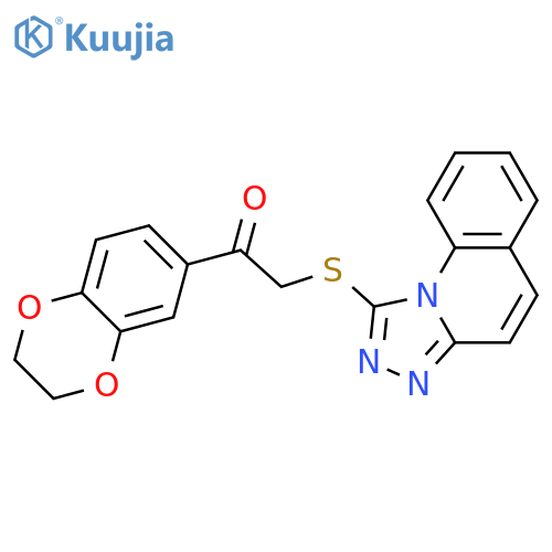 1-(2,3-dihydro-1,4-benzodioxin-6-yl)-2-{1,2,4triazolo4,3-aquinolin-1-ylsulfanyl}ethan-1-one structure