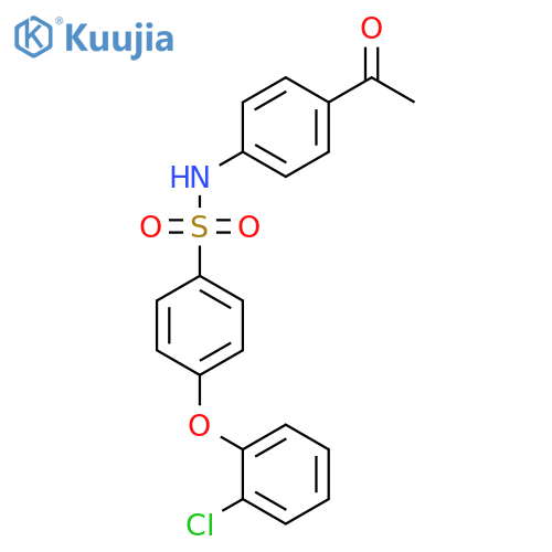N-(4-acetylphenyl)-4-(2-chlorophenoxy)benzene-1-sulfonamide structure