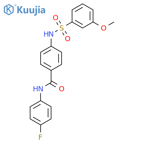 N-(4-fluorophenyl)-4-(3-methoxybenzenesulfonamido)benzamide structure