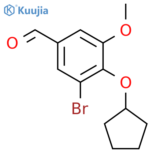 3-Bromo-4-(cyclopentyloxy)-5-methoxybenzaldehyde structure