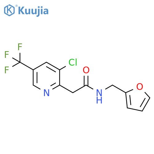 2-[3-Chloro-5-(trifluoromethyl)pyridin-2-yl]-N-[(furan-2-yl)methyl]acetamide structure