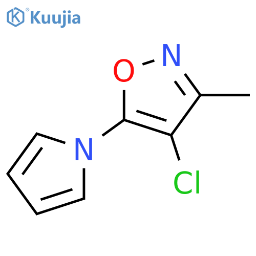 4-chloro-3-methyl-5-(1H-pyrrol-1-yl)-1,2-oxazole structure