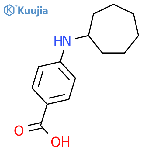 N-Cycloheptyl-p-amino benzoicacid structure