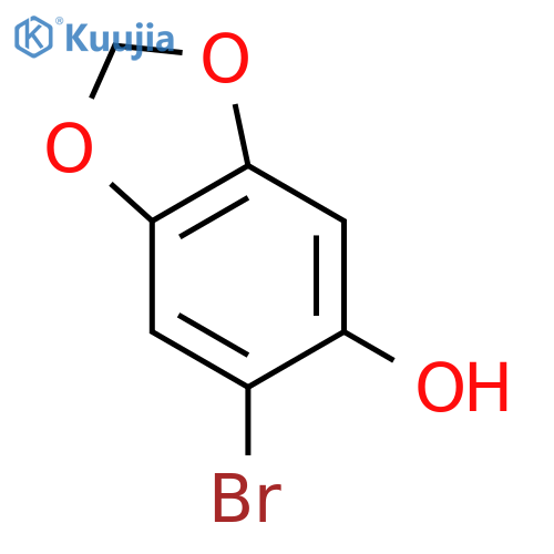 6-bromo-1,3-dioxaindan-5-ol structure