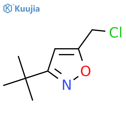 3-tert-butyl-5-(chloromethyl)-1,2-oxazole structure