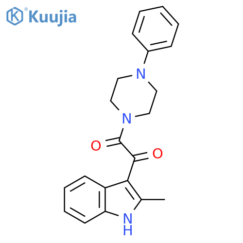 1-(2-methyl-1H-indol-3-yl)-2-(4-phenylpiperazin-1-yl)ethane-1,2-dione structure