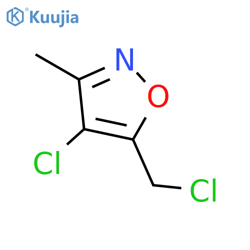 Isoxazole, 4-chloro-5-(chloromethyl)-3-methyl- (9CI) structure