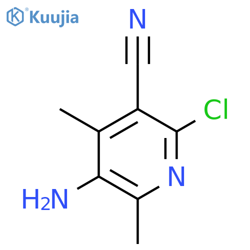5-amino-2-chloro-4,6-dimethylpyridine-3-carbonitrile structure
