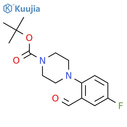 Tert-butyl 4-(4-fluoro-2-formylphenyl)piperazine-1-carboxylate structure