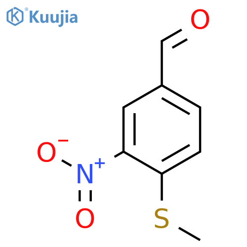 BENZALDEHYDE, 4-(METHYLTHIO)-3-NITRO- structure