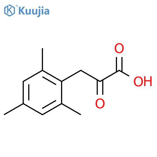2-oxo-3-(2,4,6-trimethylphenyl)propanoic acid structure