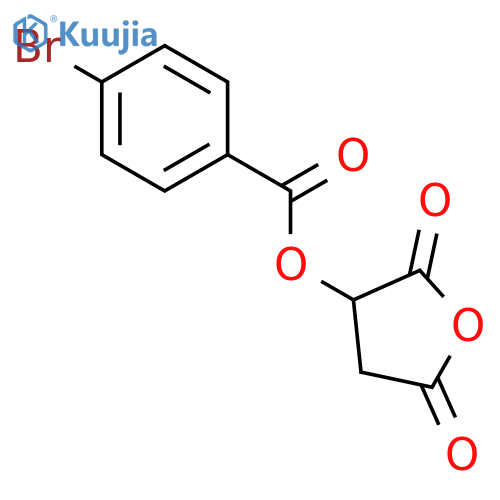 Benzoic acid, 4-bromo-, tetrahydro-2,5-dioxo-3-furanyl ester structure