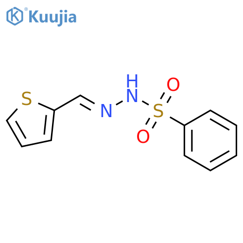 Benzenesulfonic acid, (2-thienylmethylene)hydrazide structure