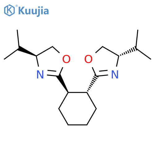 (1R,2R)-1,2-Bis((S)-4-isopropyl-4,5-dihydrooxazol-2-yl)cyclohexane structure