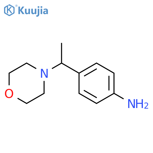 4-[1-(morpholin-4-yl)ethyl]aniline structure