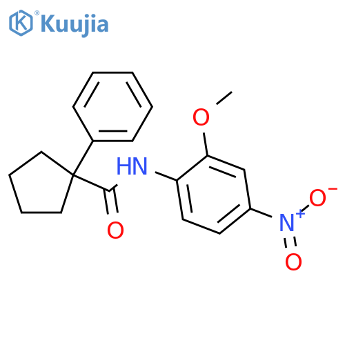 N-(2-methoxy-4-nitrophenyl)-1-phenylcyclopentane-1-carboxamide structure