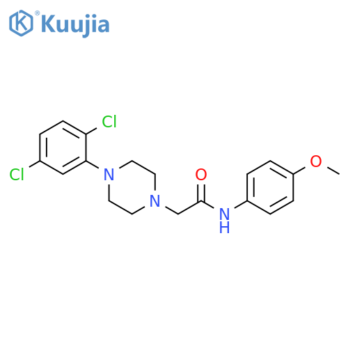 2-4-(2,5-dichlorophenyl)piperazin-1-yl-N-(4-methoxyphenyl)acetamide structure