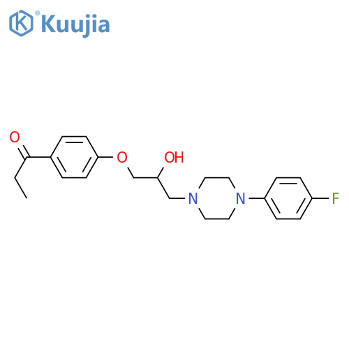 1-(4-{3-4-(4-fluorophenyl)piperazin-1-yl-2-hydroxypropoxy}phenyl)propan-1-one structure