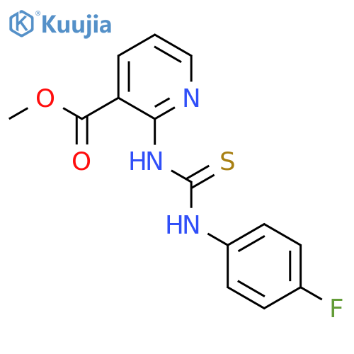 methyl 2-{(4-fluorophenyl)carbamothioylamino}pyridine-3-carboxylate structure