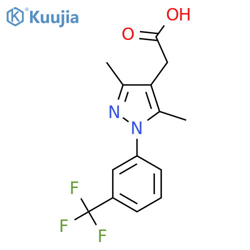 2-{3,5-Dimethyl-1-3-(trifluoromethyl)phenyl-1H-pyrazol-4-yl}acetic Acid structure