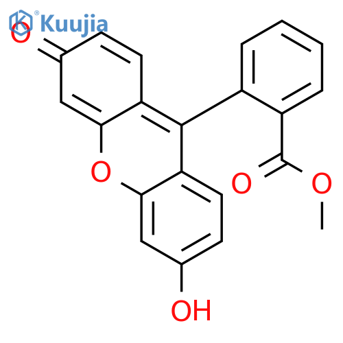 Benzoic acid, 2-(6-hydroxy-3-oxo-3H-xanthen-9-yl)-, methyl ester structure