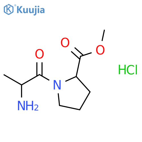 (S)-Methyl 1-((S)-2-aminopropanoyl)pyrrolidine-2-carboxylate hydrochloride structure