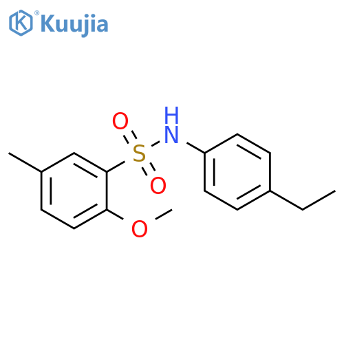 N-(4-ethylphenyl)-2-methoxy-5-methylbenzene-1-sulfonamide structure