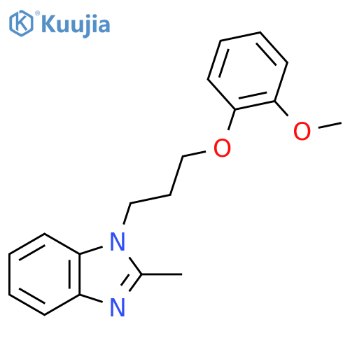1-[3-(2-methoxyphenoxy)propyl]-2-methyl-1H-1,3-benzodiazole structure