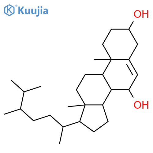(24S)-ergost-5-ene-3beta,7alpha-diol structure