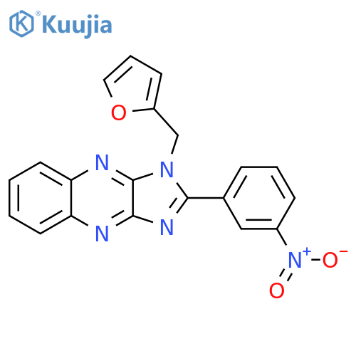 1-(furan-2-yl)methyl-2-(3-nitrophenyl)-1H-imidazo4,5-bquinoxaline structure