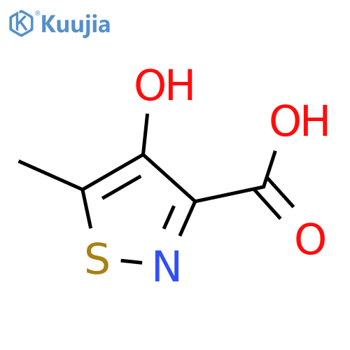 3-Isothiazolecarboxylicacid, 4-hydroxy-5-methyl- structure