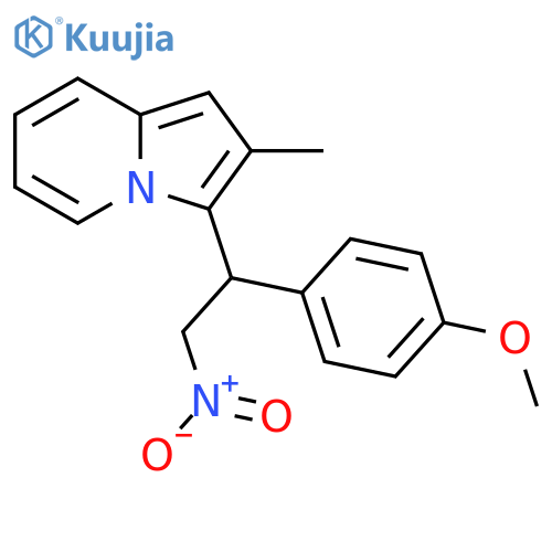 3-[1-(4-Methoxyphenyl)-2-nitroethyl]-2-methylindolizine structure