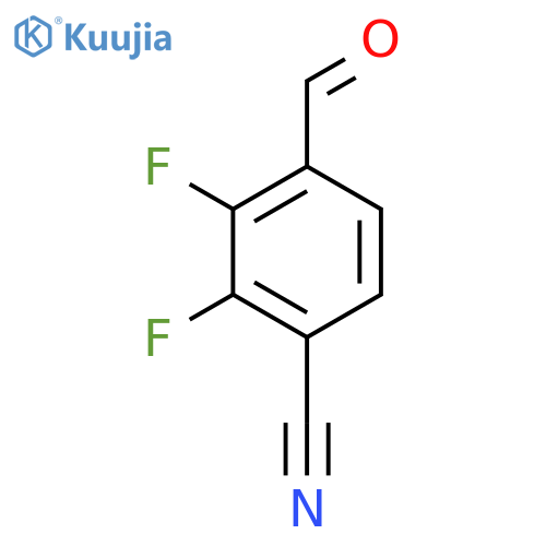 2,3-difluoro-4-formylbenzonitrile structure