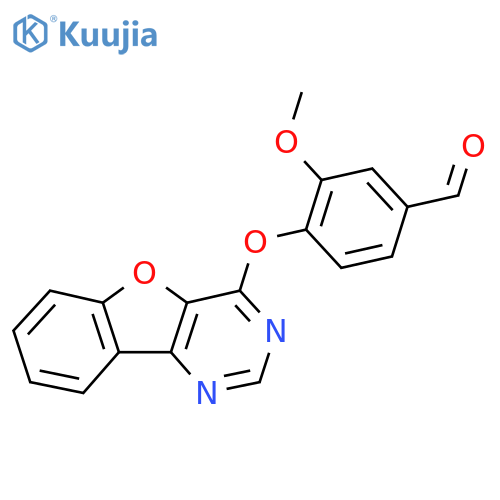 4-(Benzofuro[3,2-d]pyrimidin-4-yloxy)-3-methoxybenzaldehyde structure