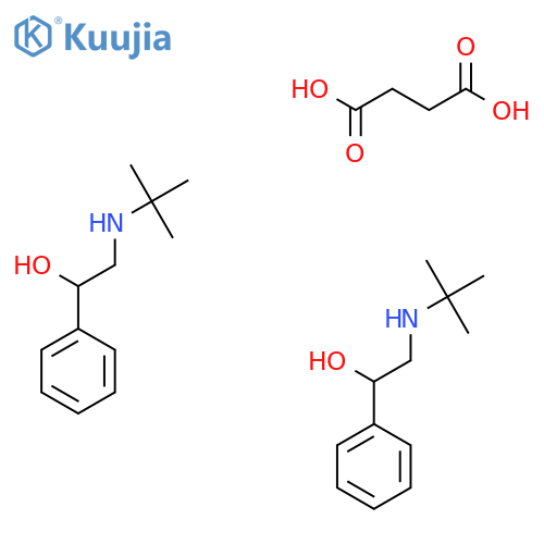 2-t-Butylamino-1-phenylethanol succinate (2:1) structure