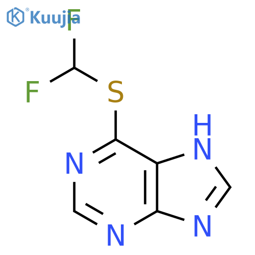 6-(difluoromethyl)sulfanyl-9H-purine structure