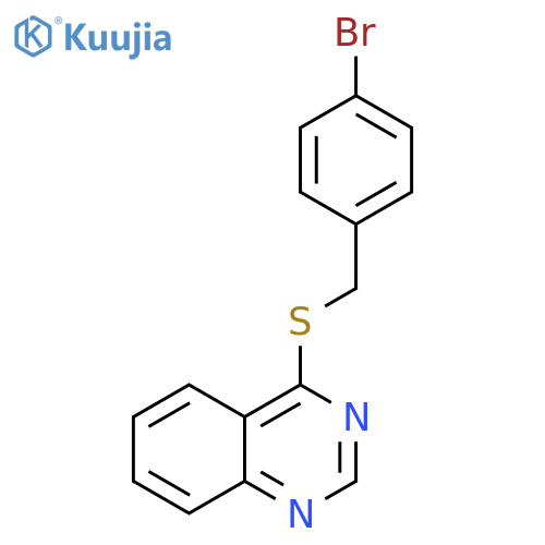 4-{(4-bromophenyl)methylsulfanyl}quinazoline structure