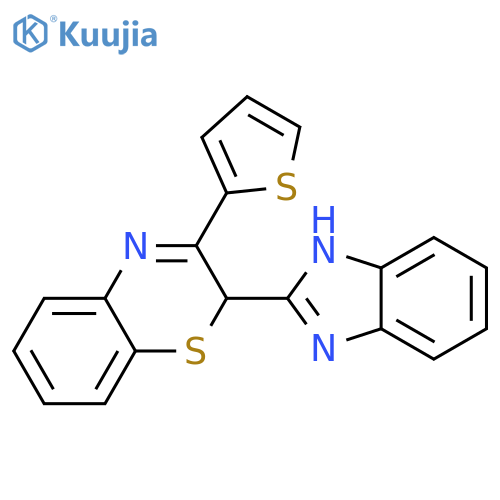2-(1H-1,3-benzodiazol-2-yl)-3-(thiophen-2-yl)-2H-1,4-benzothiazine structure