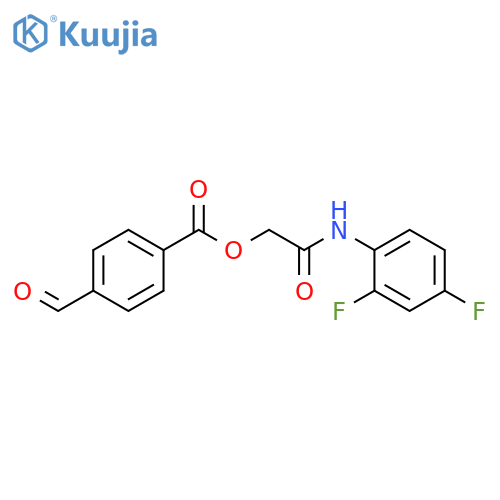 2-[(2,4-Difluorophenyl)amino]-2-oxoethyl 4-formylbenzoate structure