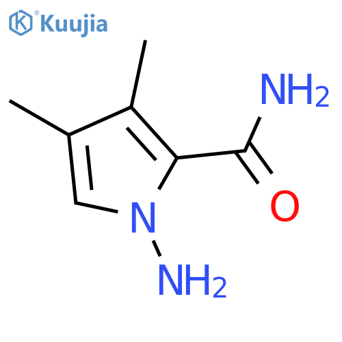 1-amino-3,4-dimethyl-1H-pyrrole-2-carboxamide structure