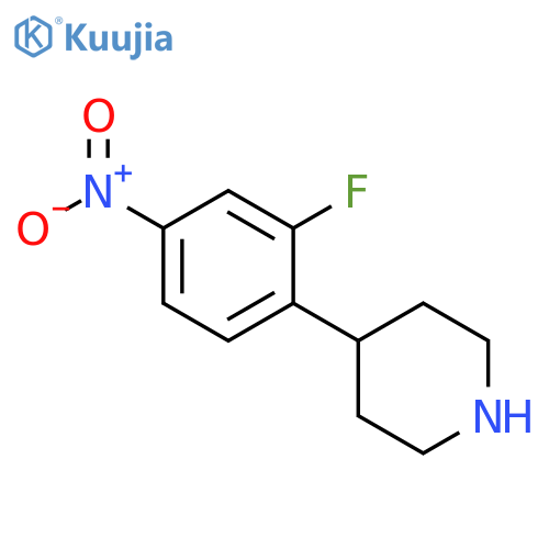 4-(2-fluoro-4-nitrophenyl)piperidine structure
