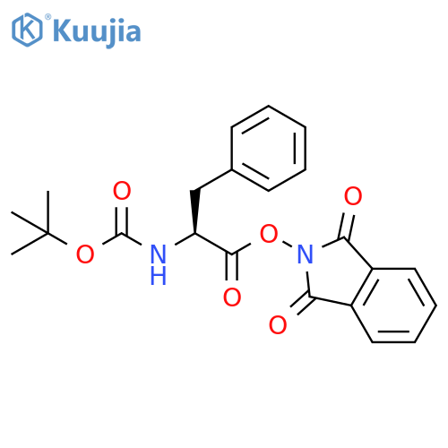 L-Phenylalanine, N-[(1,1-dimethylethoxy)carbonyl]-, 1,3-dihydro-1,3-dioxo-2H-isoindol-2-yl ester structure