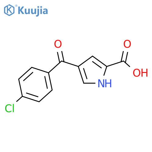 4-(4-Chlorobenzoyl)-1H-pyrrole-2-carboxylic acid structure