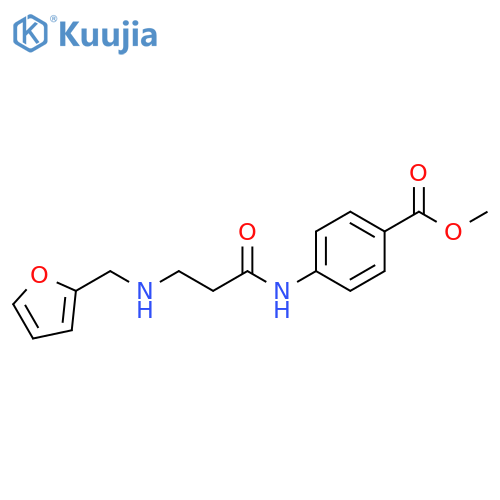 methyl 4-(3-{(furan-2-yl)methylamino}propanamido)benzoate structure