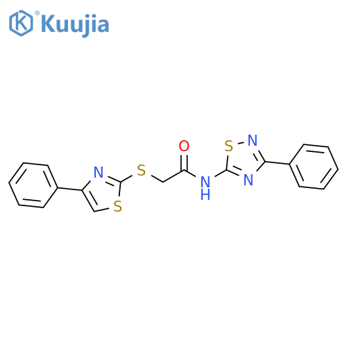 N-(3-phenyl-1,2,4-thiadiazol-5-yl)-2-[(4-phenyl-1,3-thiazol-2-yl)sulfanyl]acetamide structure